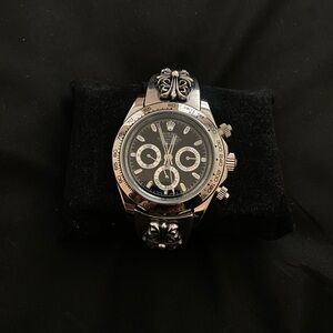 Chrome Hearts Black and Silver Watch